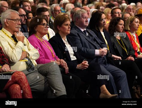 Former Leader Nicola Sturgeon In The Conference Hall At The Snp Annual