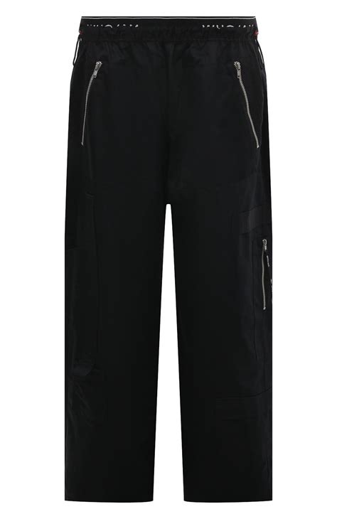 Мужские черные хлопковые брюки-карго WHO/AM купить в интернет-магазине