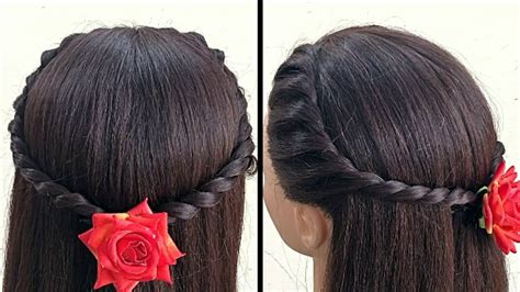 Next put your hair in a tight ponytail and extend your hair in a vertical line. Very Easy Hairstyles For Party AND Function || Very Easy ...