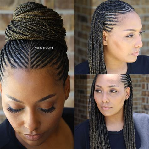 She starts your hair at the designated appointment time and does not stop braiding until she's completely finished.she has a great attitude and we sincerely appreciate her service. Pin by Adjias Braiding on Braids | Braided hairstyles ...