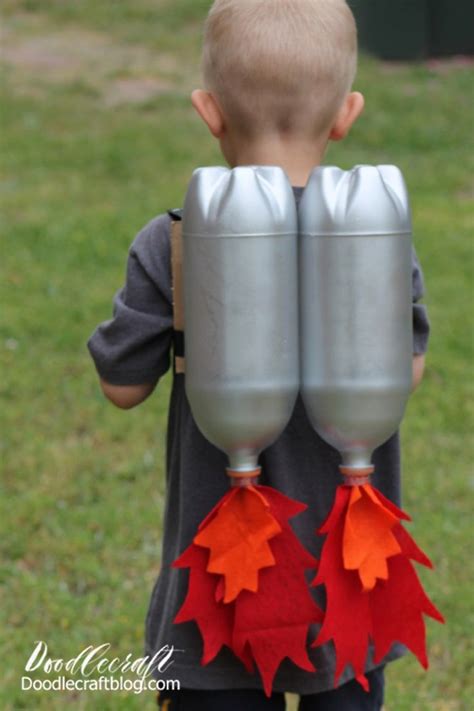 Diy Jet Pack Upcycled From 2 Liter Soda Pop Bottles Painted Silver For