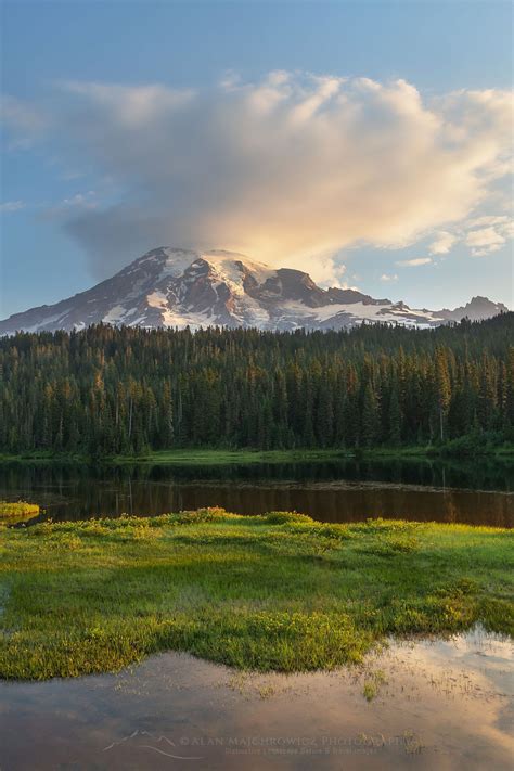 Mount Rainier Sunrise From Reflection Lake Alan Majchrowicz Photography