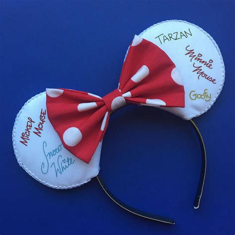 BLANK Autograph Disney Character Mouse Ears Collect Autograph | Etsy | Diy mickey ears, Diy 