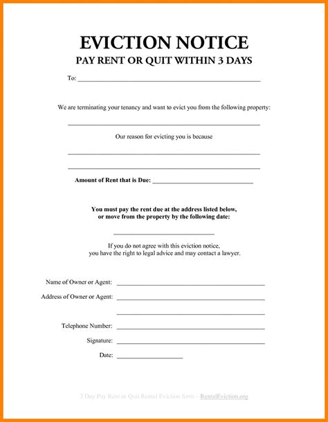 Browse Our Image Of Eviction Notice California Template Eviction