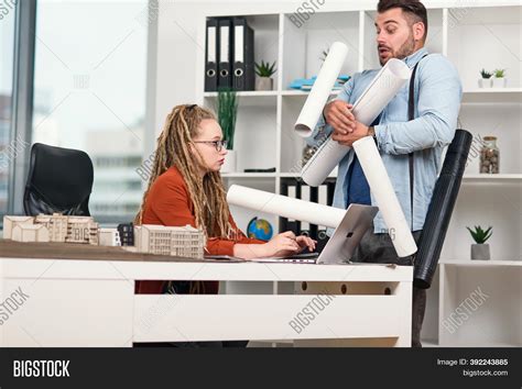 Awkward Office Worker Image And Photo Free Trial Bigstock
