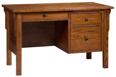 Centennial Single Pedestal Desk Amish Solid Wood Desk Kvadro Furniture