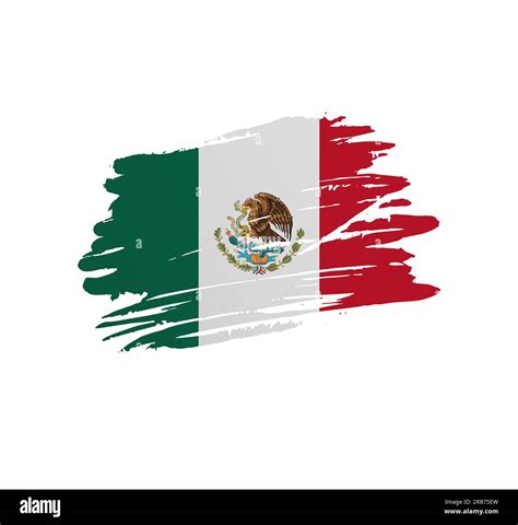 Mexico Flag Nation Vector Country Flag Trextured In Grunge Scratchy