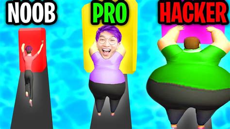 Can We Go Noob Vs Pro Vs Hacker In Fat Pusher Max Level Thicc
