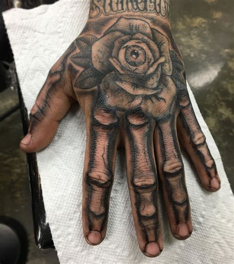 Bone Hand Tattoo Full Hand Tattoo Tattoo Design For Hand Skeleton