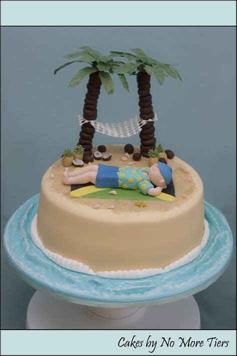 Based upon polynesian tropical island decor, add this interest layer to create a casual and lighthearted mood that will relax and entertain your guests anytime of year. Desert island/Jamaica themed cake | "Desert island" themed ...
