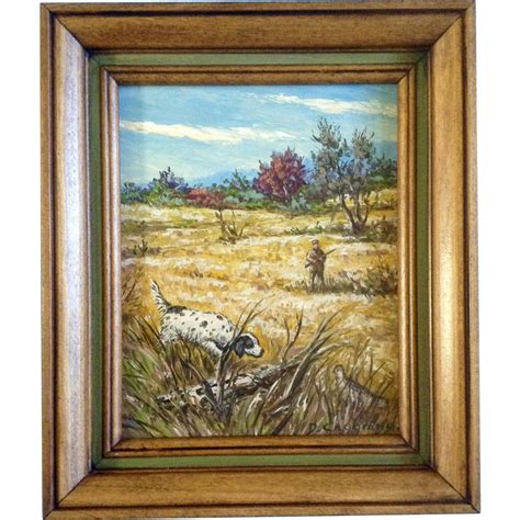 D. Caggiano, Original Oil Painting on Board, Signed by Artist, Hunting ...
