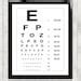 Printable eye test chart uk england optician glasses print picture poster. digital download