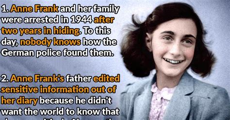 47 Tragic Facts About Anne Frank Facts About People Anne Frank Facts