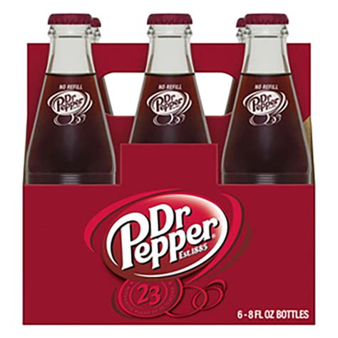 Dr Pepper 8 Oz Glass Bottles Pack Of 6