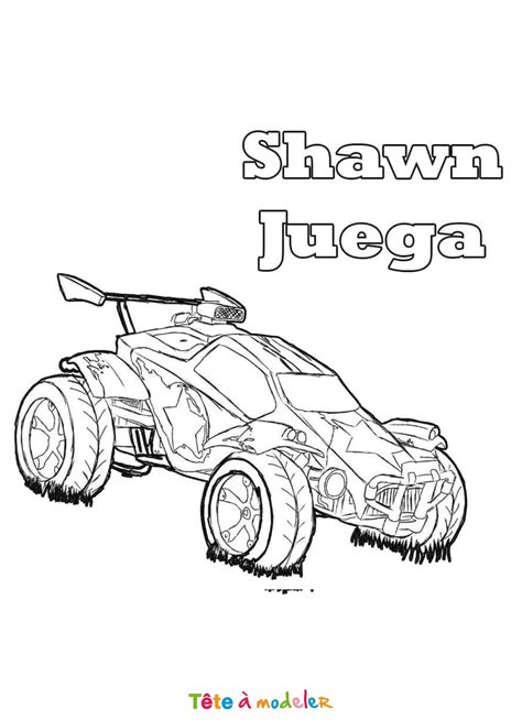Coloriage Shaun Juega Rocket League à imprimer à imprimer