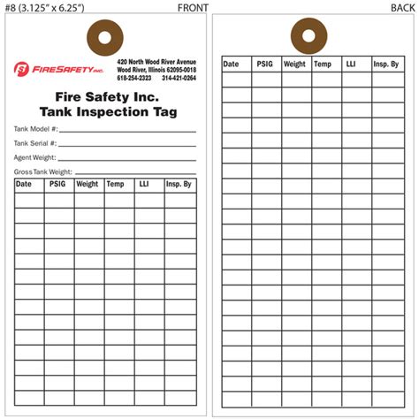 Some document may have the forms filled, you have to erase it manually. Custom Fire Extinguisher Hang Tags | St. Louis Tag