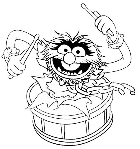 Animal Beaker Muppet Coloring Pages