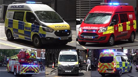 A Collection Of Different Emergency Vehicles Responding To Calls In