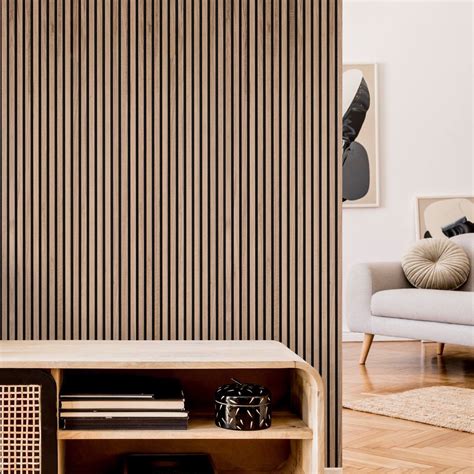 Wood paneling adds an organic element to otherwise spare spaces; Acupanel Natural Walnut Acoustic Wood Panel in 2020 (With ...