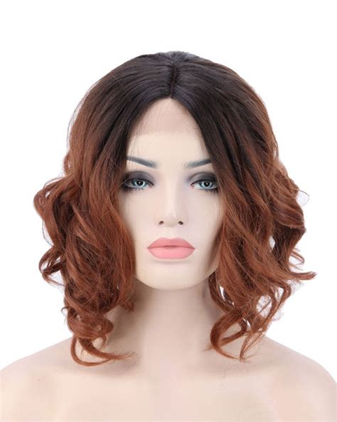 Body Wavy Bob Lace Front Wig Heat Resistant Synthetic Hair Full Wigs