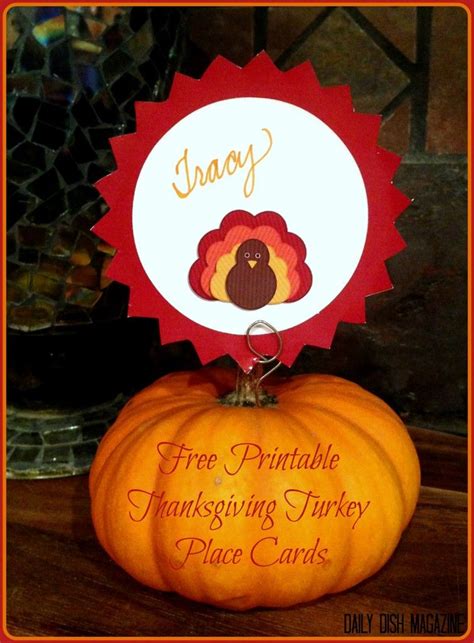 Thankgiving turkey at the white house. Thanksgiving Turkey Place Cards Printable | Daily Dish ...