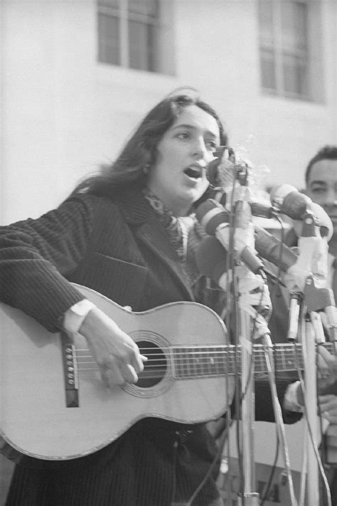 Joan Baez Singing On Sproul Hall Steps At The University Of California