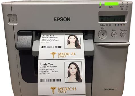 Epson Tm C3500 Color Name Badge Printer Badge Maker