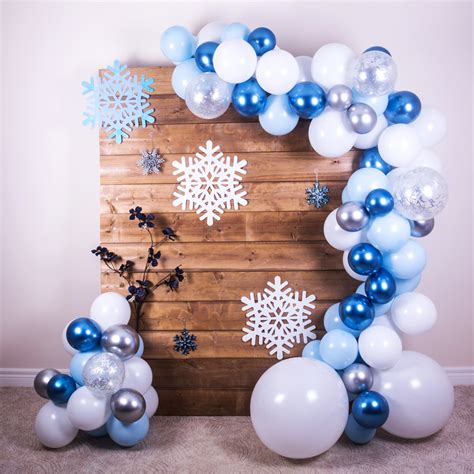 Blue Winter Wonderland Balloon Garland Arch Diy Kit For Kids Birthday