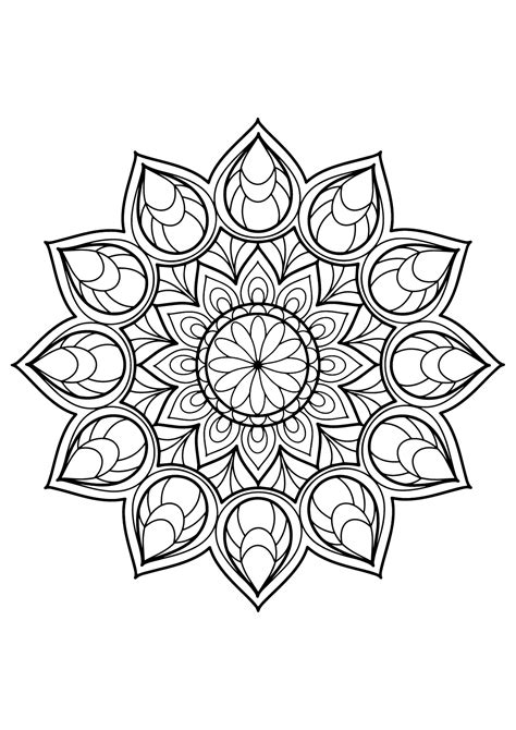 Full size book with heavy duty cover. Mandala from free coloring books for adults 9 - M&alas ...