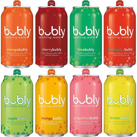 Bubly Sparkling Water 8 Flavor Variety Pack 12 Fl Oz Cans 18 Pack