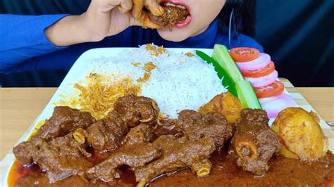 Asmr Eating Spicy Mutton Biryani Spicy Mutton Curry Spicy Mutton Liver