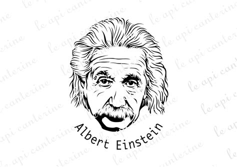 Albert Einstein Silhouette N2 High Resolution Vector Image Etsy