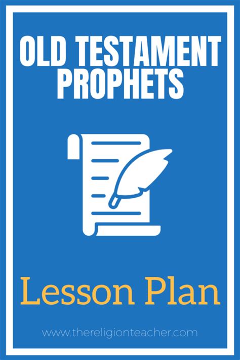 Prophets Lesson Plan Catholic Religious Education Teacher Planning