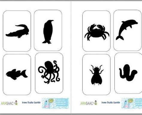 Sombras de animales pictogramas ARASAAC en con imágenes Sombras de animales