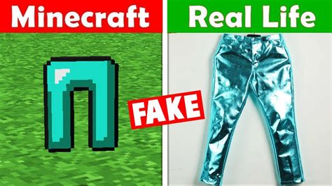 ¿pantalones De Diamante En La Vida Real Minecraft Vs Vida Real
