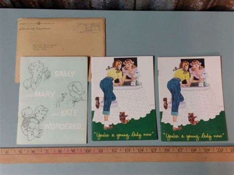 Vintage Sally And Mary And Kate Wondered 1951 Puberty And Menopause Pamphlet And 2 Copies Youre