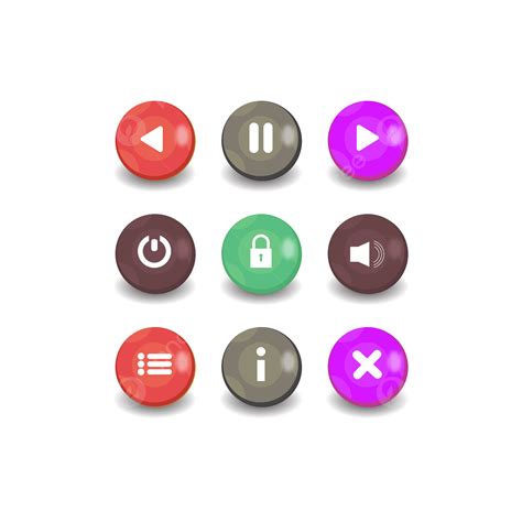 Circle Game Button Vector Design Images Game Button Design With Circle