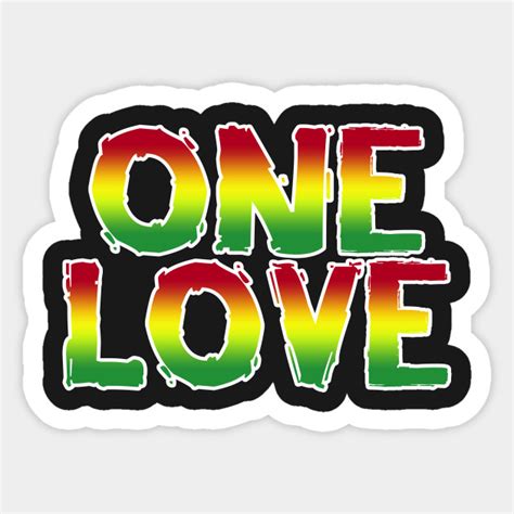 One Love Rasta Sticker Teepublic
