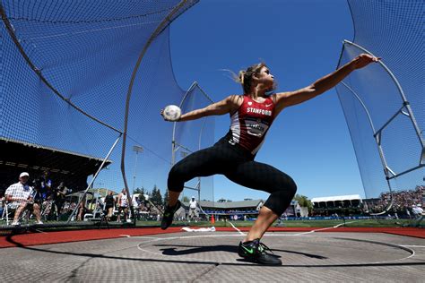 When the discus resumed, it was america's valarie allman who walked away with gold with a throw of it's #gold for valarie allman of @teamusa in the women's discus throw on her olympic debut. Valarie Allman Photos Photos - 2016 U.S. Olympic Track ...