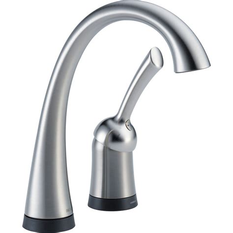 Shop Delta Pilar Waterfall Arctic Stainless Handle Bar And Prep Faucet At Lowes Com