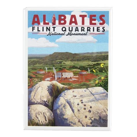 Alibates Flint Quarries Nm Illustration Magnet Wnpa Shop