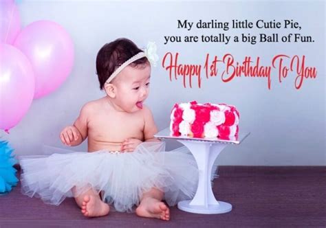 Happy 1st Birthday Girl Wishes Quotes Messages Status And Images