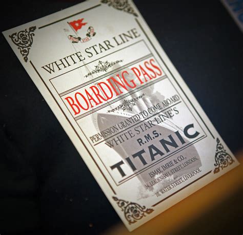Titanic Ticket Shot Of An Rms Titanic Boarding Pass At We Flickr