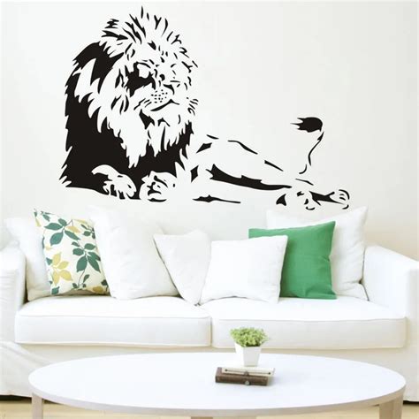 Animal Series Lion Decals Vinyl Wall Art Custom Home Decoration Pvc