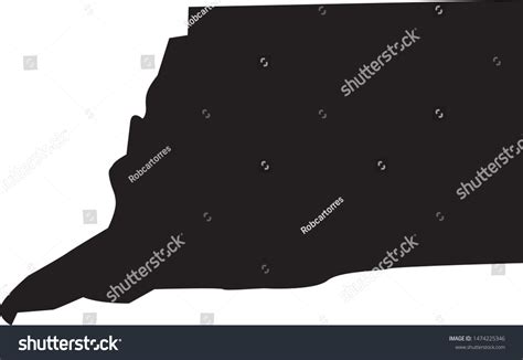 Shasta County Map State California Stock Vector Royalty Free