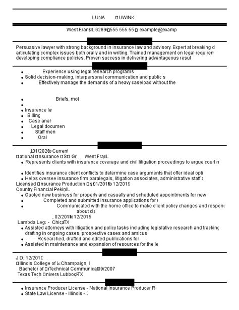 Lawyer Resume Examples For Template Guide