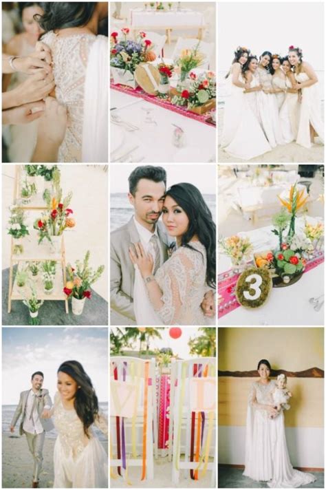 Stylish And Colourful Beach Wedding In The Philippines Weddbook