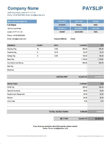 Just Downloaded An Awesome Payslip Template For Excel From