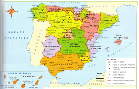 Andalucia España Mapa