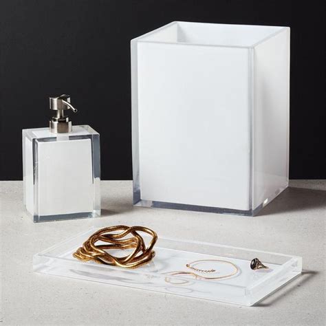 White Acrylic Bathroom Accessories Rispa